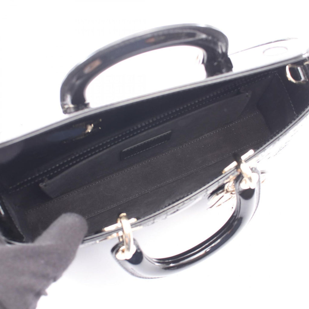 Dior Lady D-joy Cannage 2-Way Patent Leather Shoulder — view 3