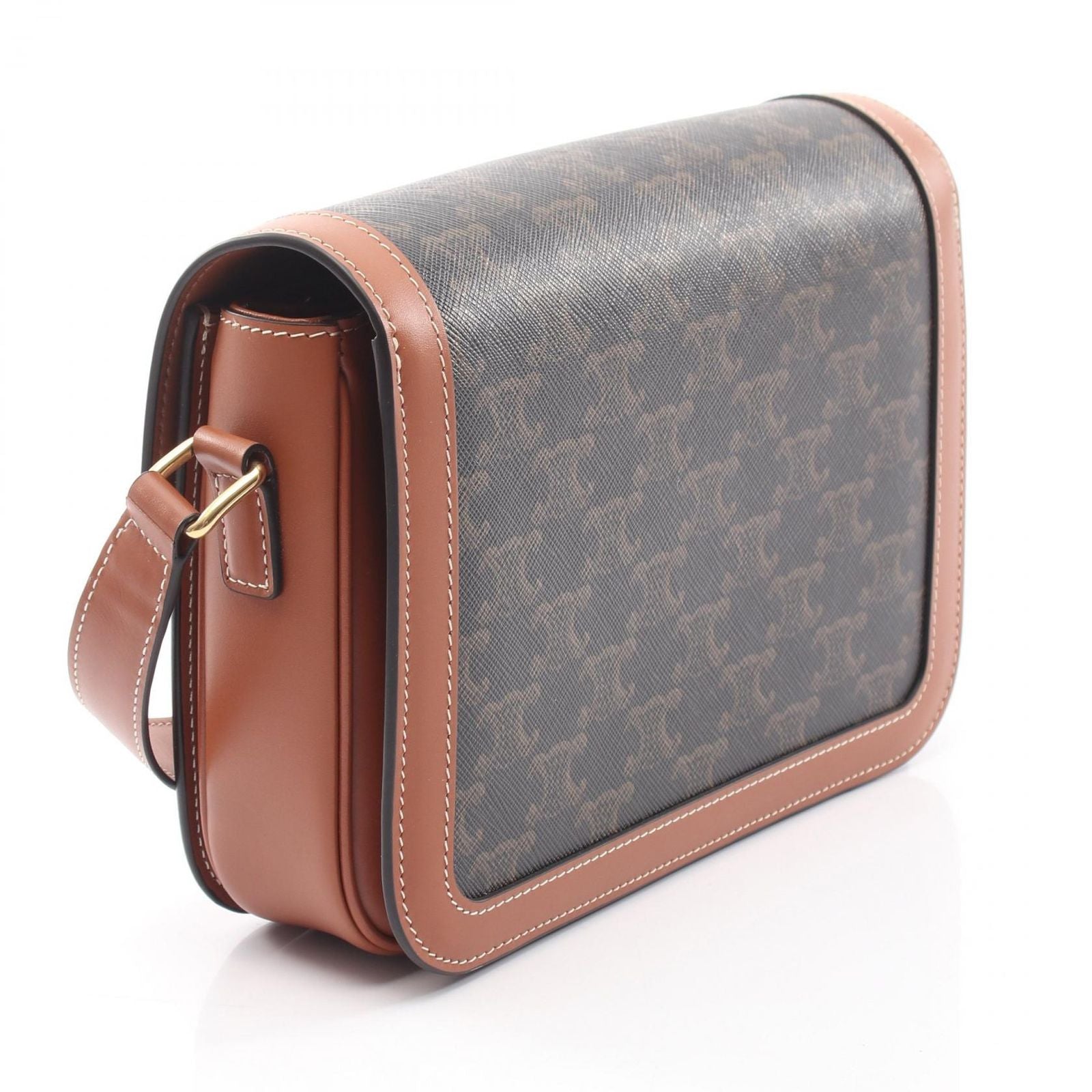 Celine Shoulder Bag Classic Triomphe Canvas Leather — view 2