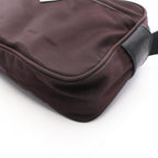 Prada Shoulder Bag Vela Sport Dark Brown Nylon Leather Triangle Logo — view 5