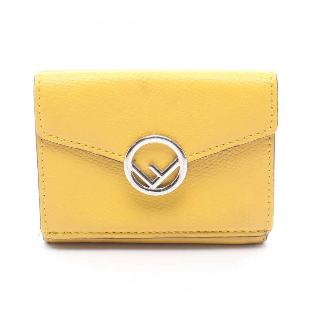Fendi Trifold Wallet Is Yellow Leather