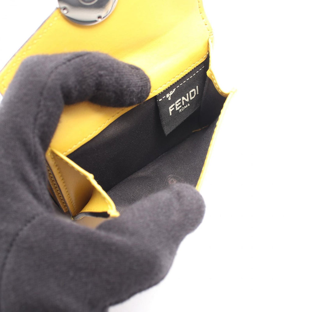 Fendi Trifold Wallet Is Yellow Leather — view 5