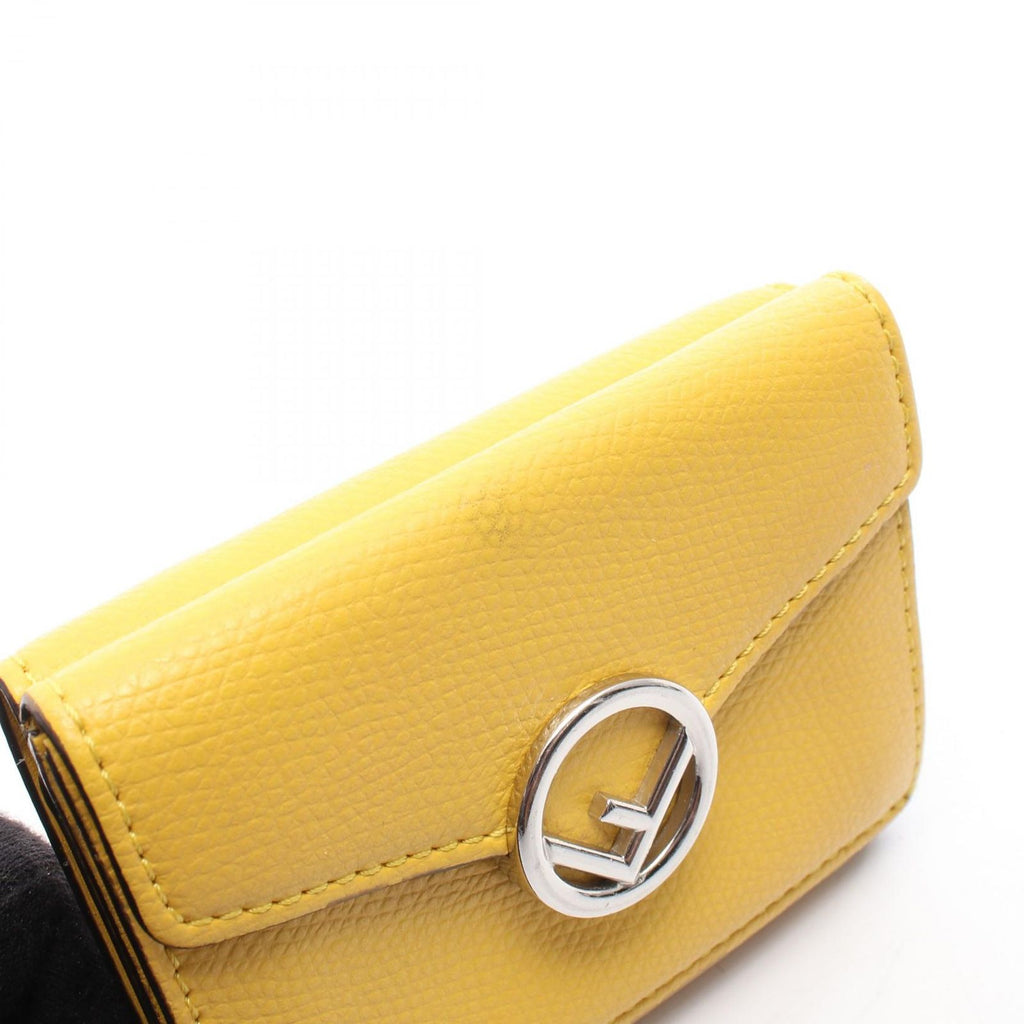 Fendi Trifold Wallet Is Yellow Leather — view 7