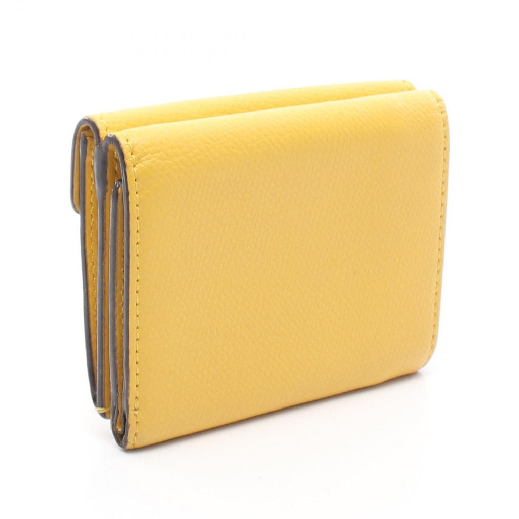 Fendi Trifold Wallet Is Yellow Leather — view 2