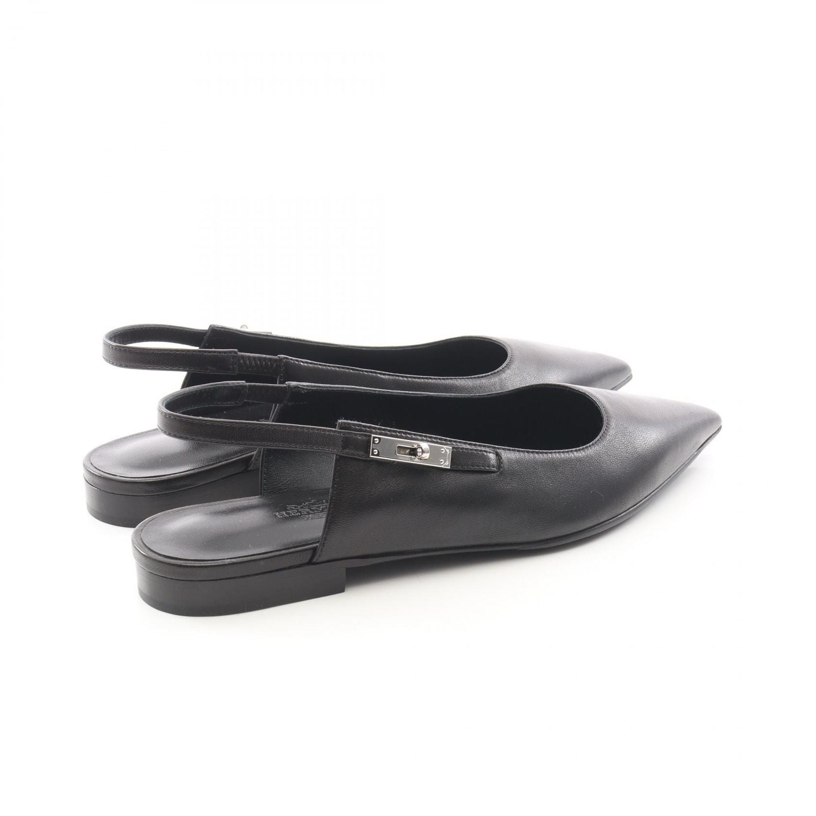 Hermes Sandals Bree Kelly Buckle Black Leather — view 2