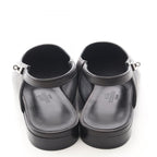 Hermes Sandals Bree Kelly Buckle Black Leather — view 9