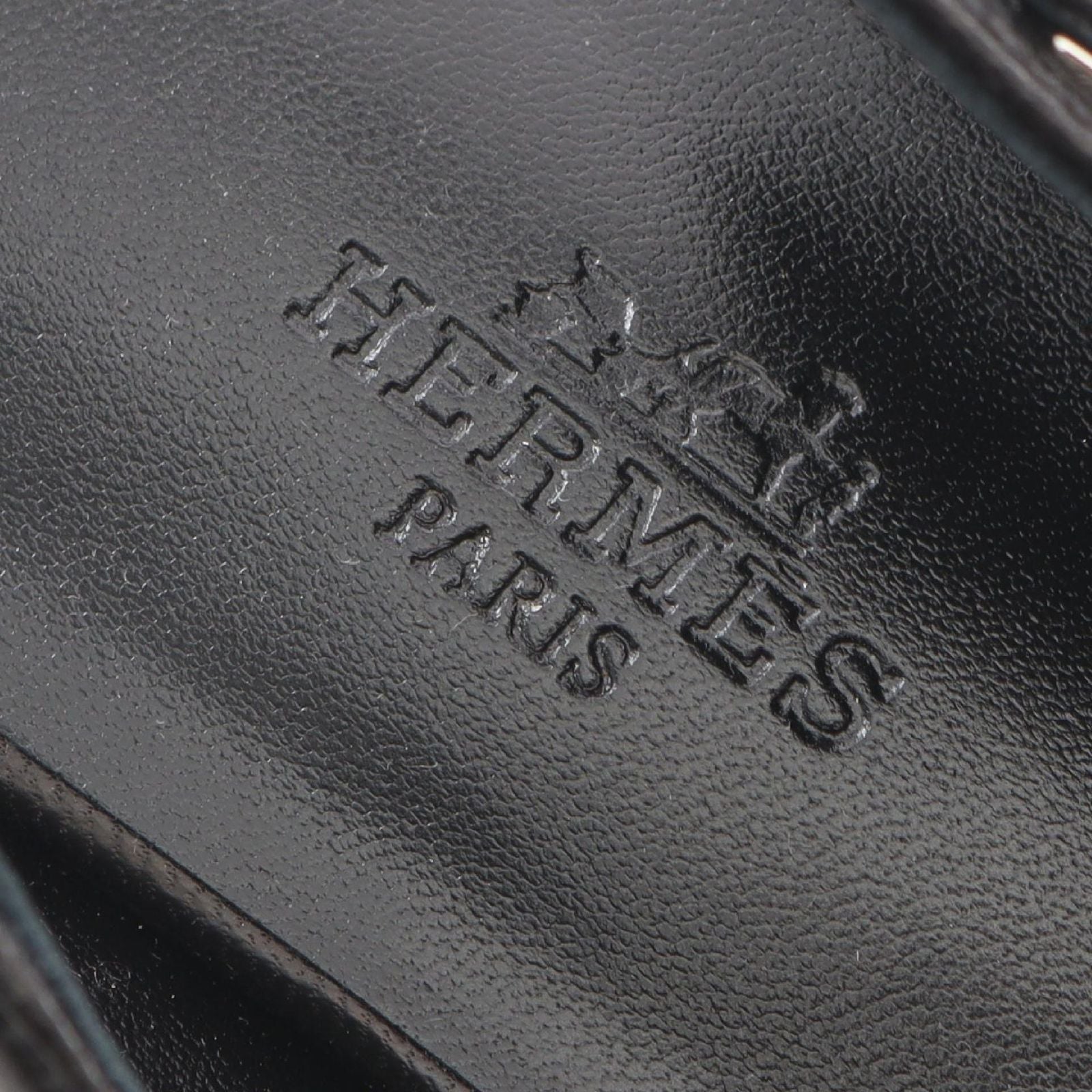 Hermes Sandals Bree Kelly Buckle Black Leather — view 5