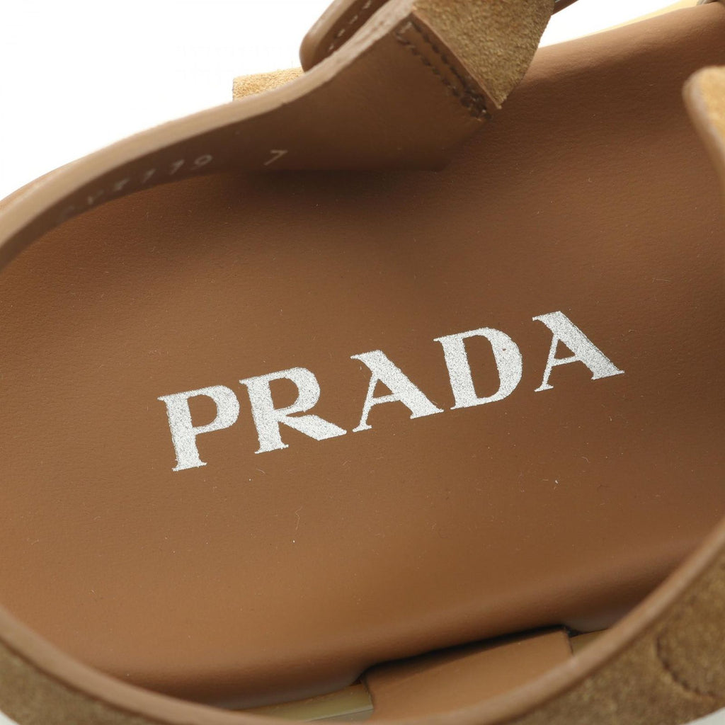 Prada Sandals Triangle Logo Fisherman Suede — view 5