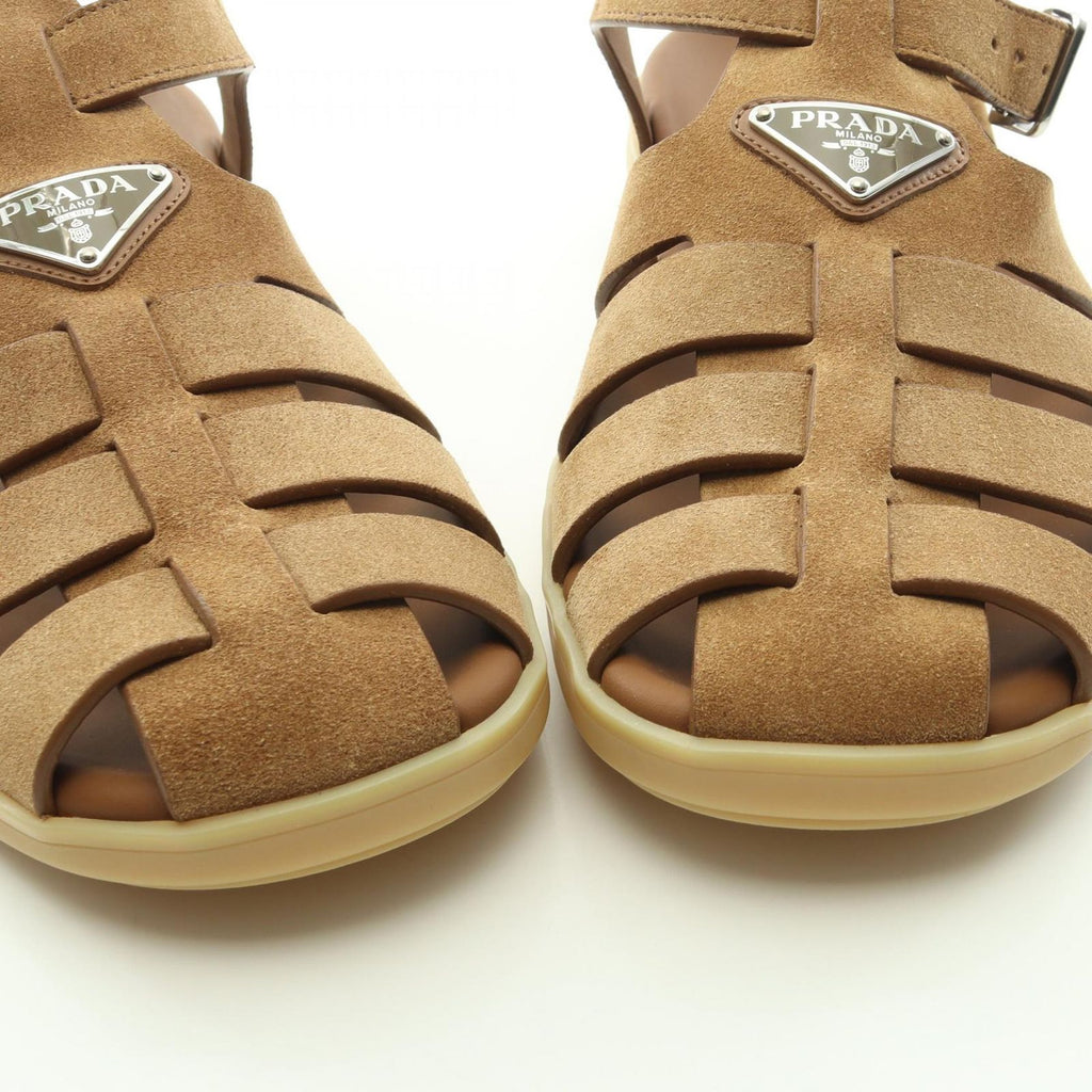 Prada Sandals Triangle Logo Fisherman Suede — view 8