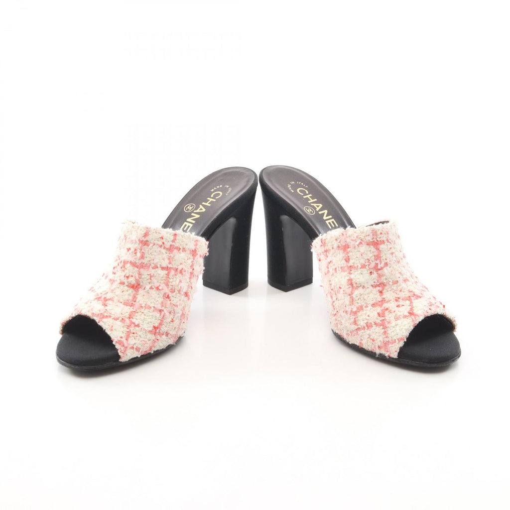 Chanel Sandals CC Logo Tweed — view 3