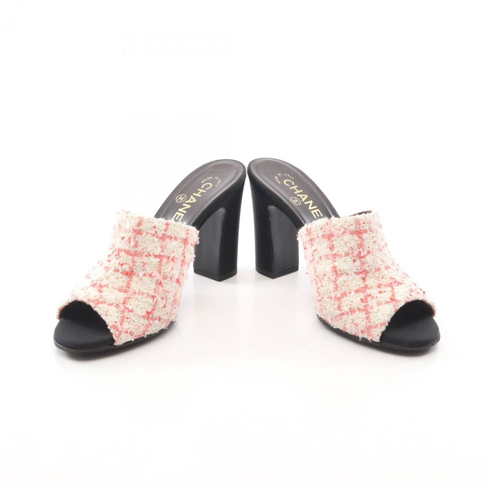 Chanel Sandals CC Logo Tweed — view 3
