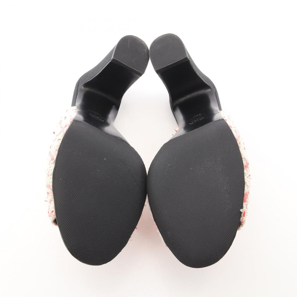 Chanel Sandals CC Logo Tweed — view 4