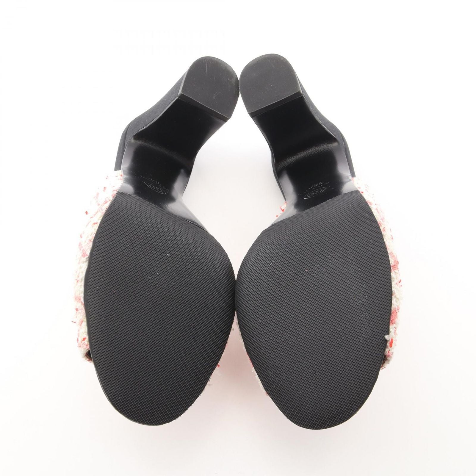 Chanel Sandals CC Logo Tweed — view 4