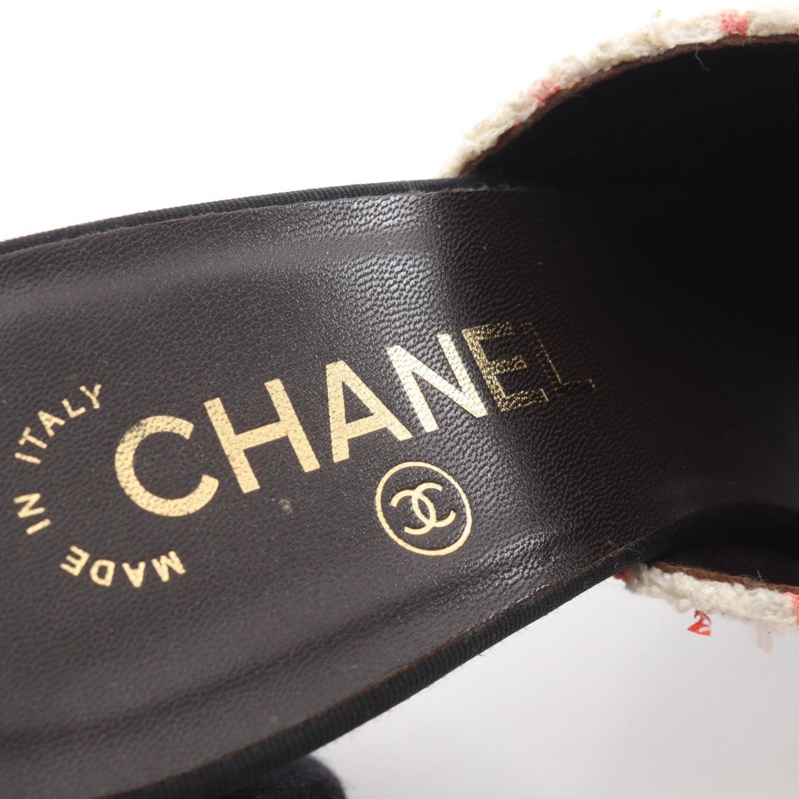 Chanel Sandals CC Logo Tweed — view 5