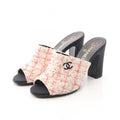 Chanel Sandals CC Logo Tweed