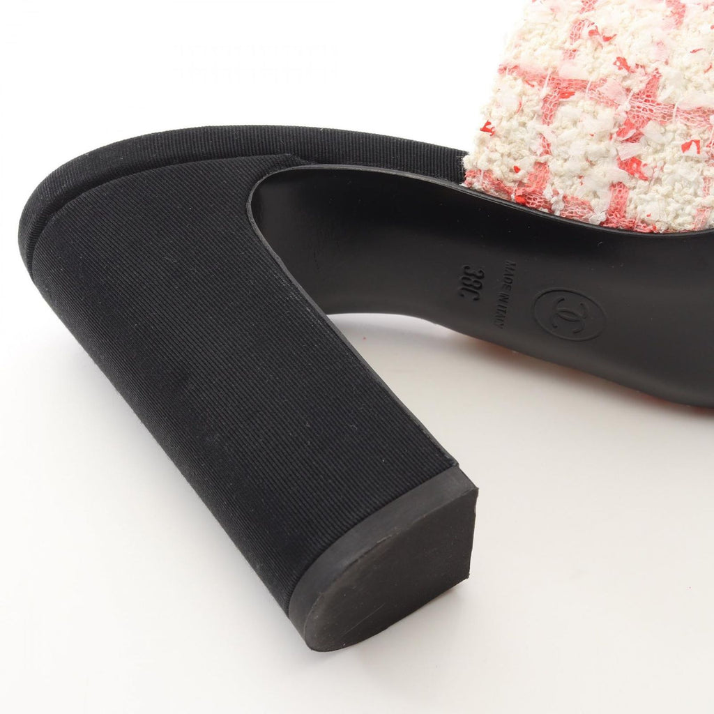 Chanel Sandals CC Logo Tweed — view 8
