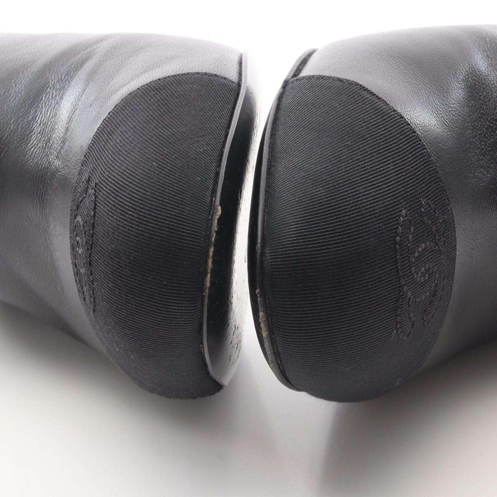 Chanel Sandals CC Logo Leather Fabric — view 7