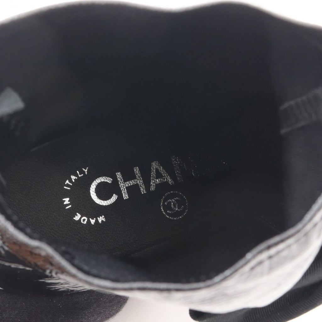 Chanel Boots Camellia CC Logo Leather — view 5