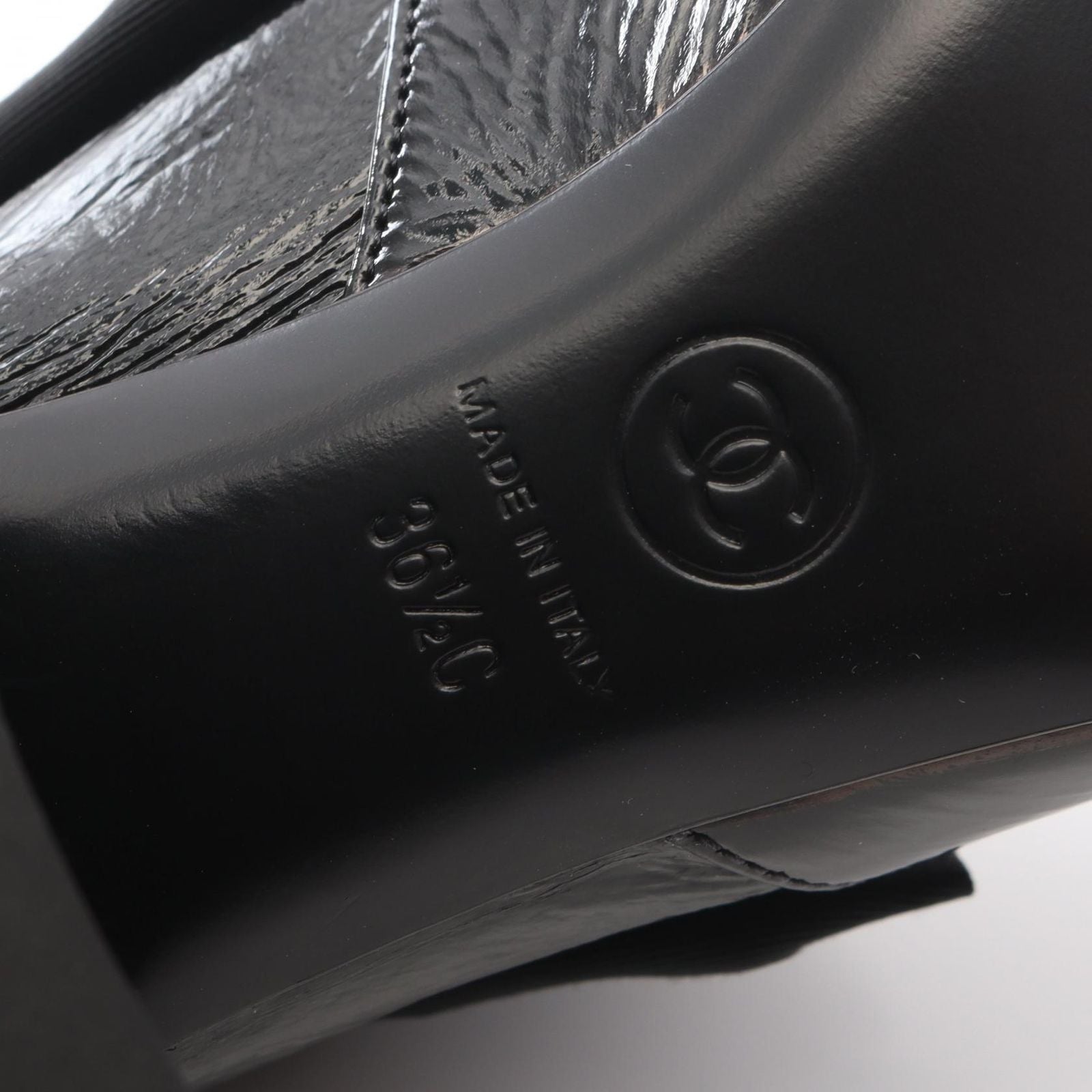 Chanel Boots Camellia CC Logo Leather — view 6