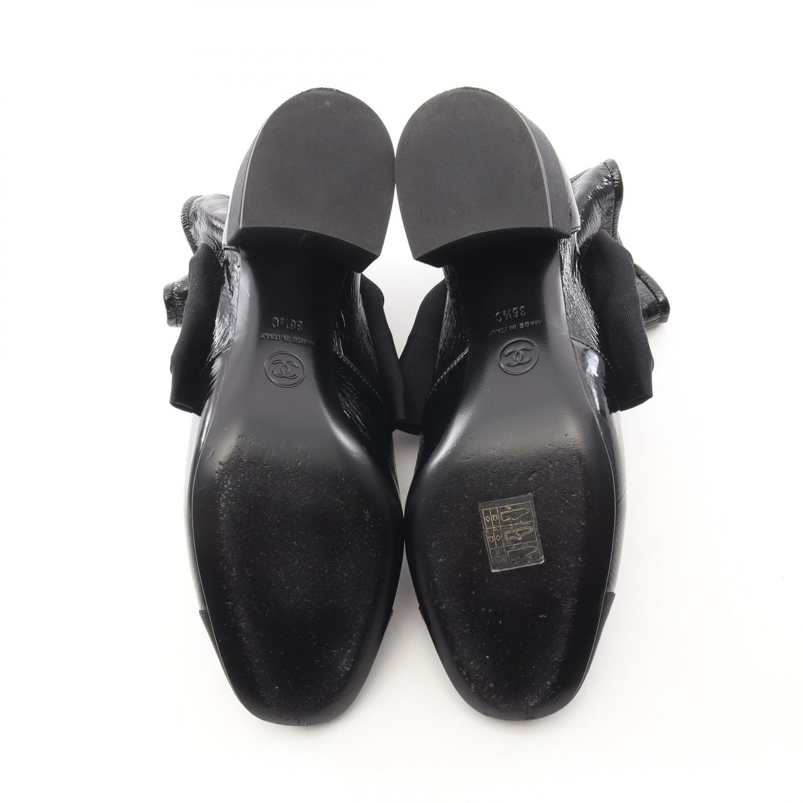 Chanel Boots Camellia CC Logo Leather — view 4