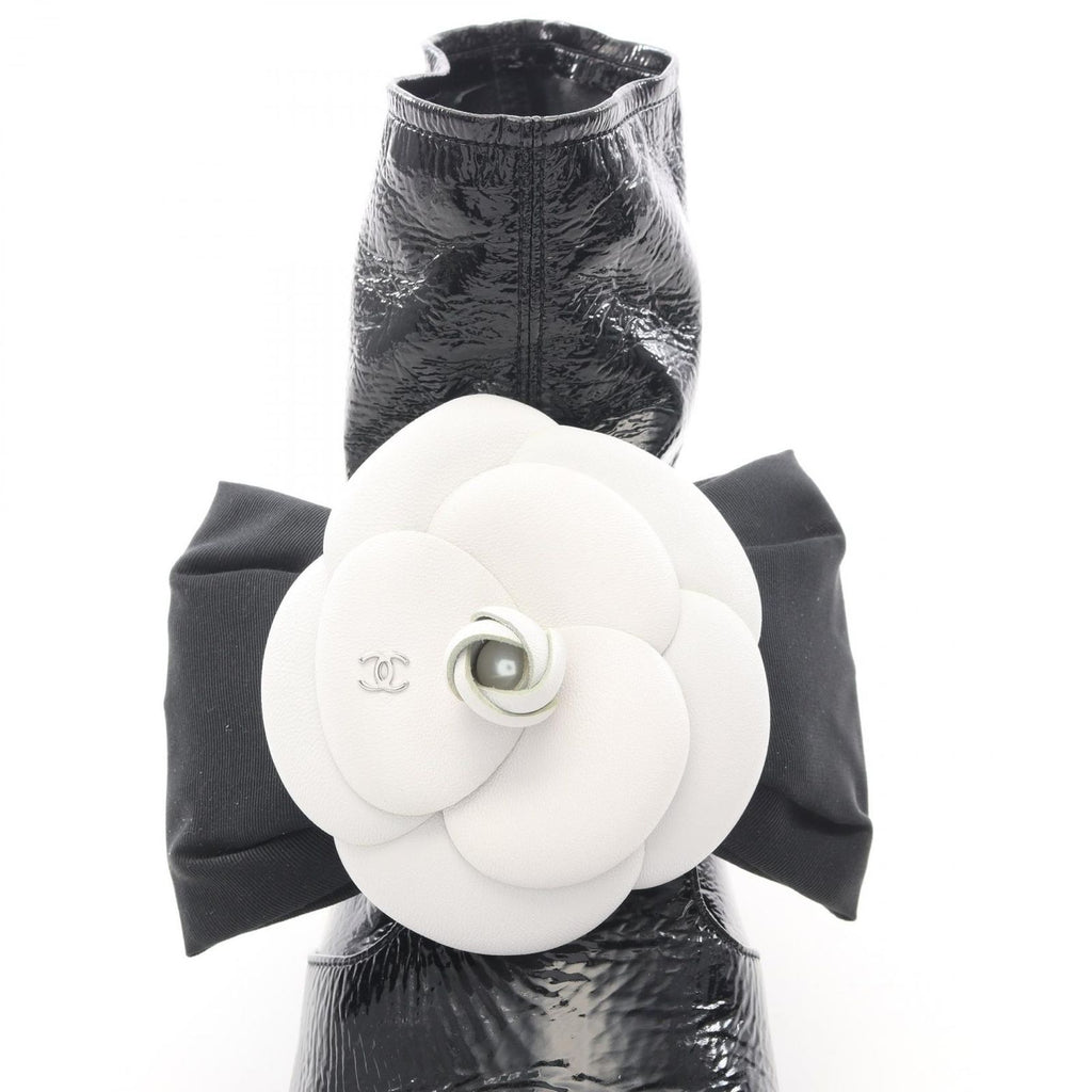 Chanel Boots Camellia CC Logo Leather — view 7