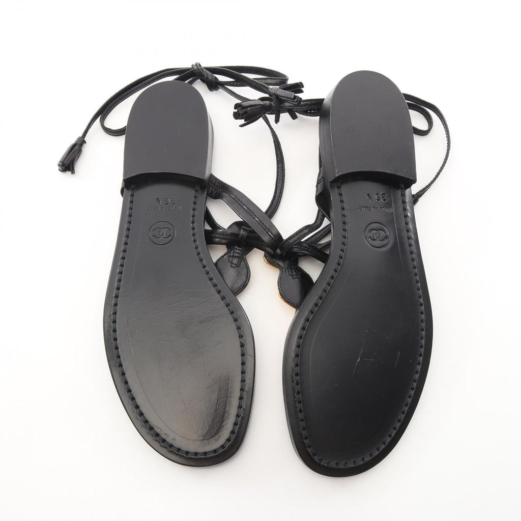 Chanel Sandals Lace Up Leather — view 4