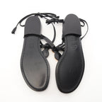 Chanel Sandals Lace Up Leather — view 4