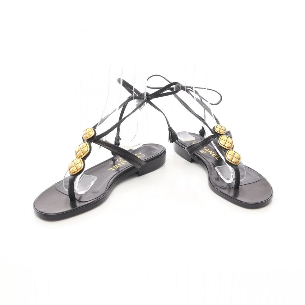 Chanel Sandals Lace Up Leather — view 3