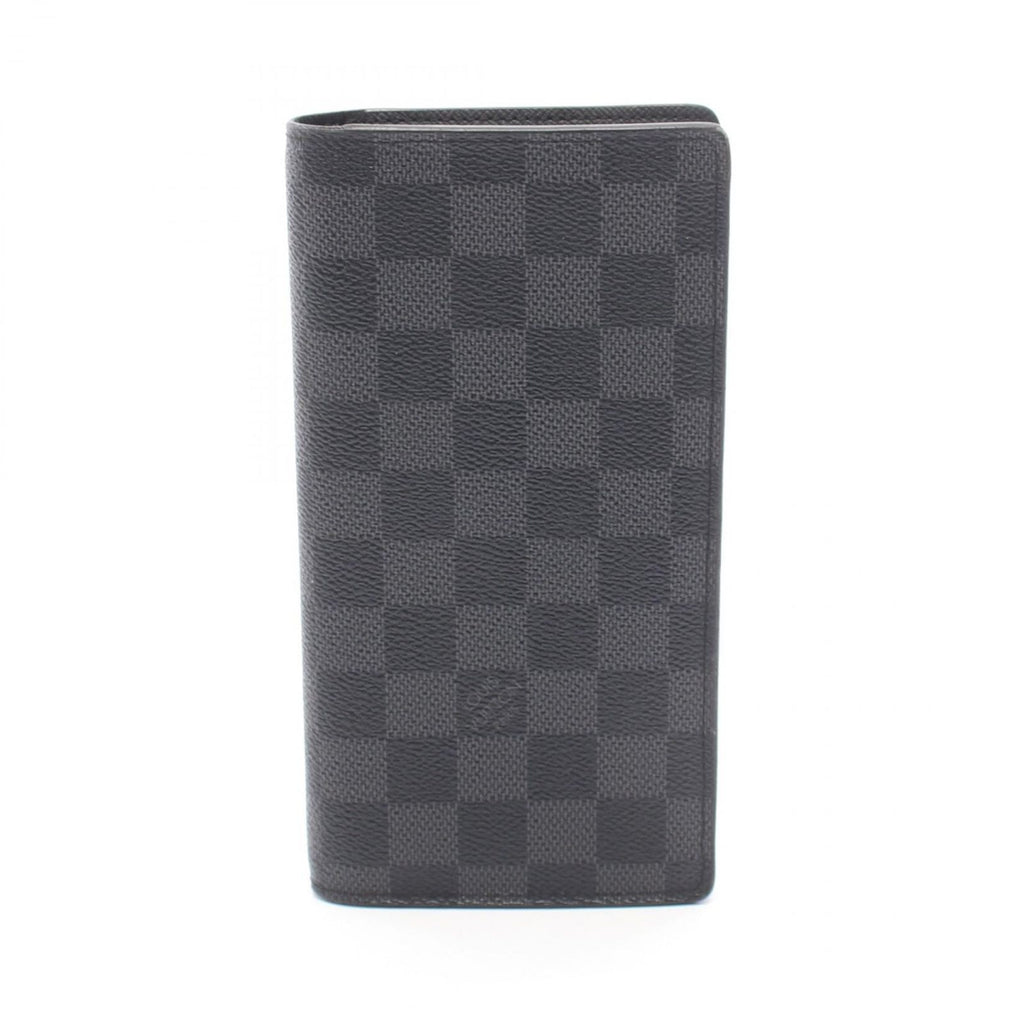 Louis Vuitton Bifold Wallet Portefeuille Brazza Damier Graphite Canvas