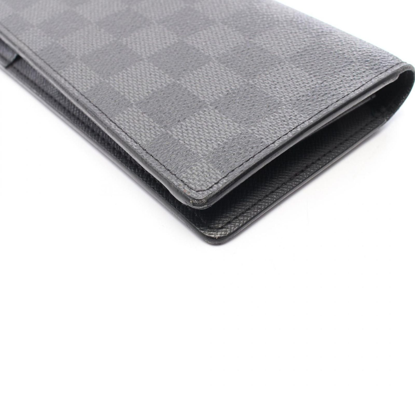 Louis Vuitton Bifold Wallet Portefeuille Brazza Damier Graphite Canvas — view 8