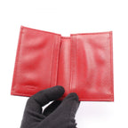 Prada Bifold Wallet Red Saffiano Leather Card Case — view 3
