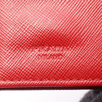 Prada Bifold Wallet Red Saffiano Leather Card Case — view 4