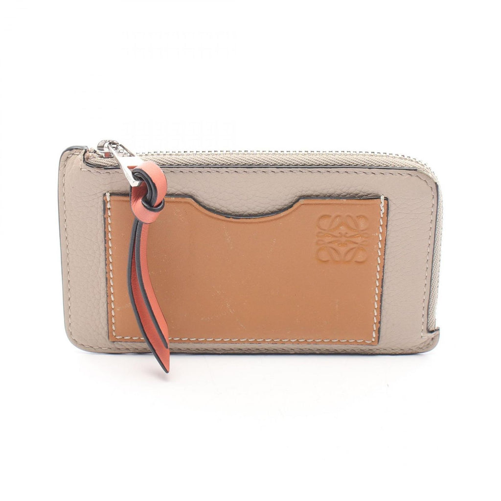 Loewe Coin Case Anagram Card Holder Beige Leather Fragment