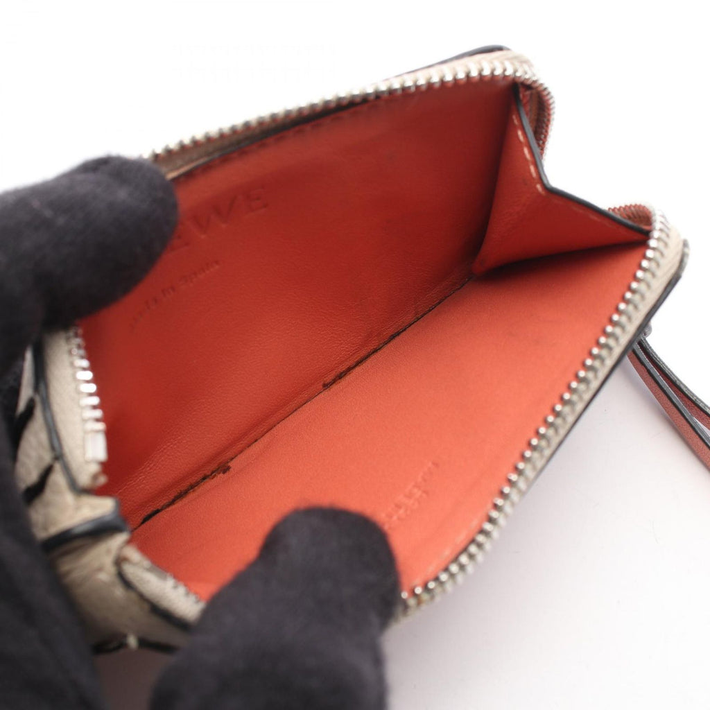 Loewe Coin Case Anagram Card Holder Beige Leather Fragment — view 3