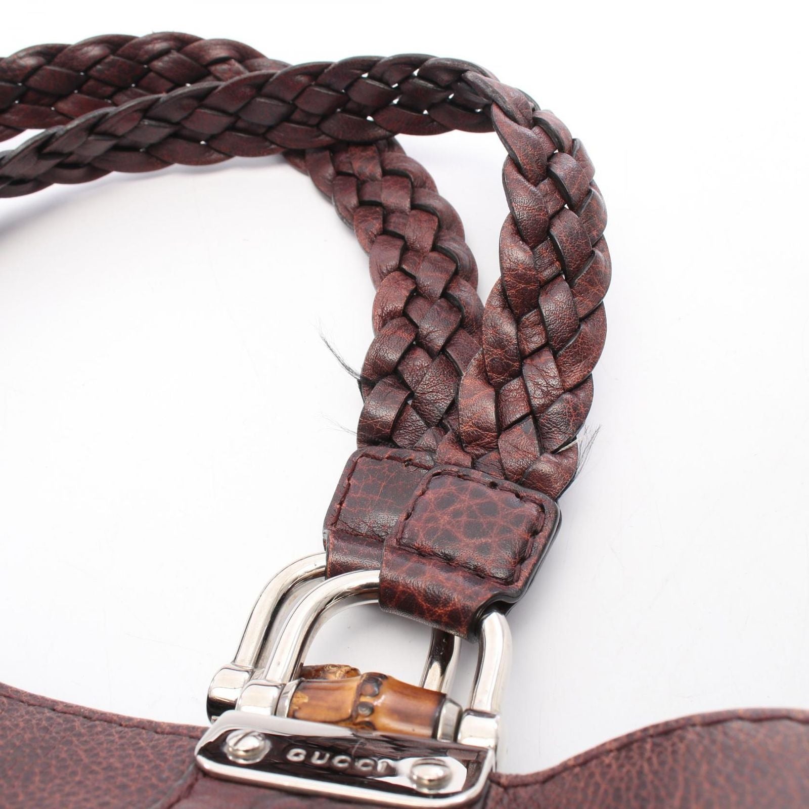 Gucci Tote Bamboo Bordeaux Leather — view 7