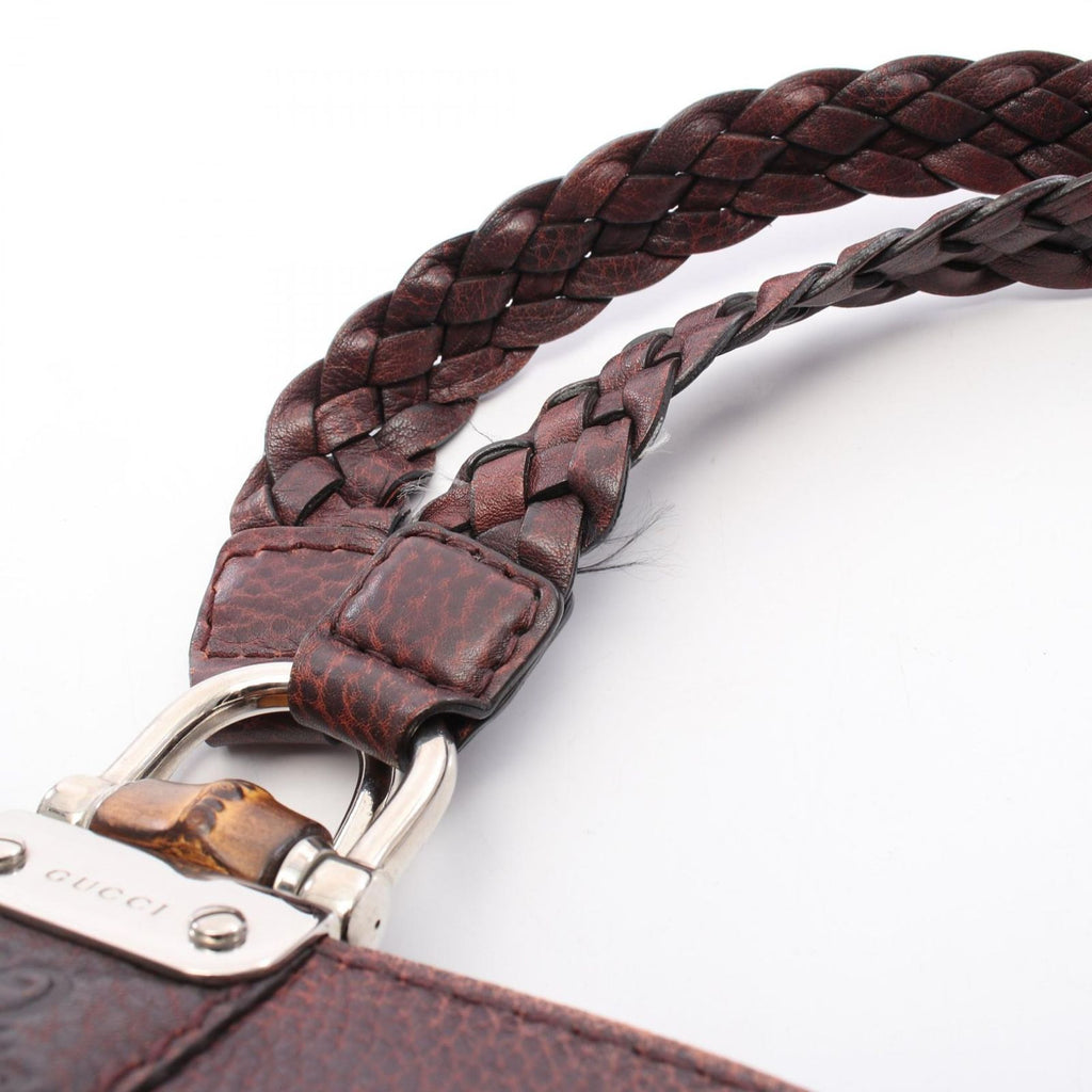 Gucci Tote Bamboo Bordeaux Leather — view 8