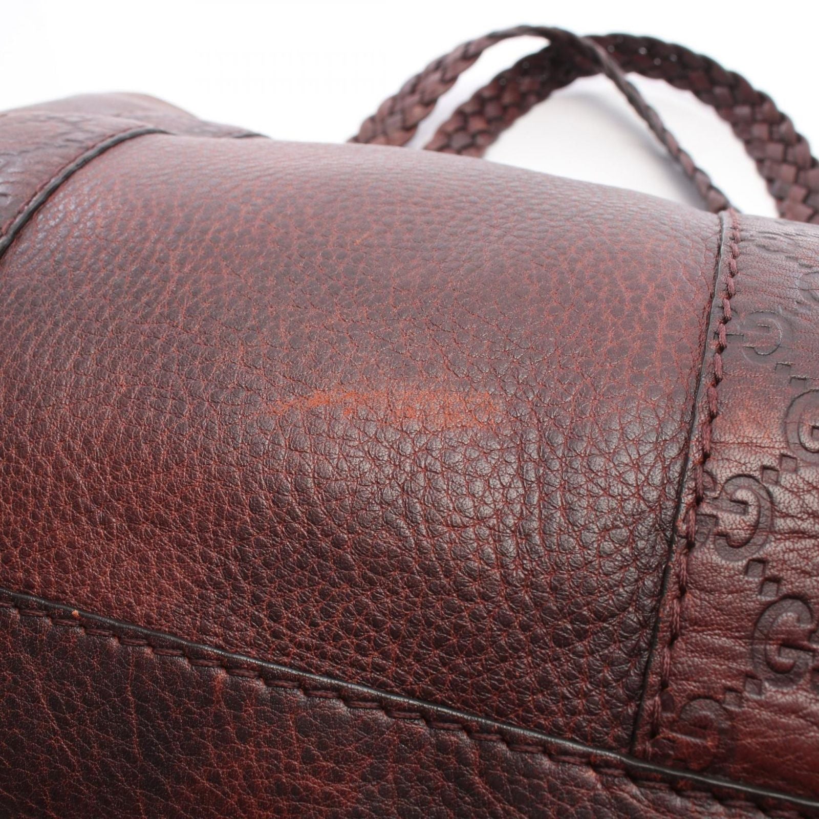 Gucci Tote Bamboo Bordeaux Leather — view 6