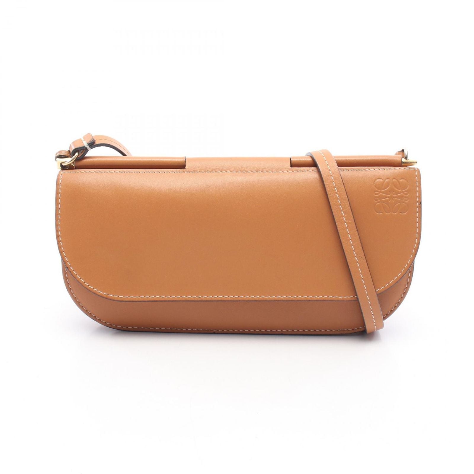 Loewe Shoulder Bag Gate Pochette Wallet Brown Leather