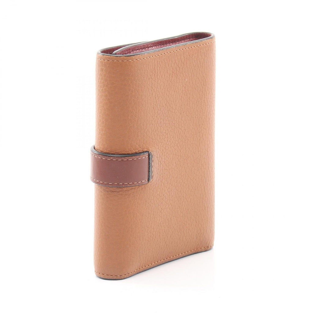 Loewe Trifold Wallet Vertical Small Brown Dark Red Leather — view 2