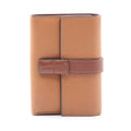 Loewe Trifold Wallet Vertical Small Brown Dark Red Leather