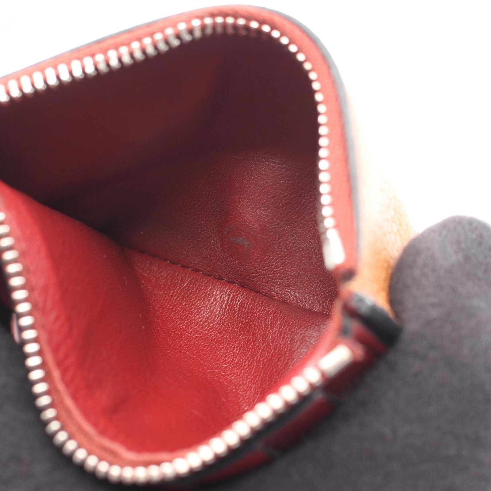 Loewe Trifold Wallet Vertical Small Brown Dark Red Leather — view 8