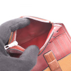 Loewe Trifold Wallet Vertical Small Brown Dark Red Leather — view 4