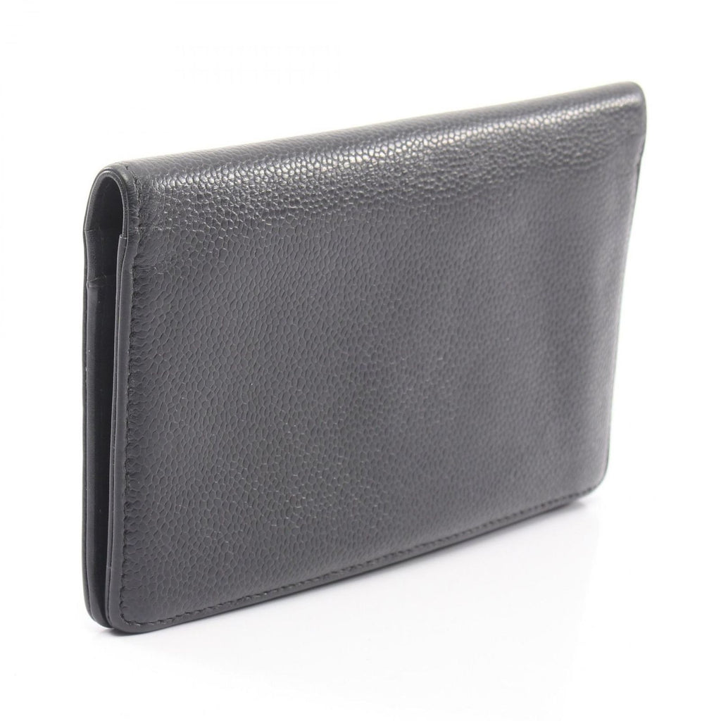 Chanel Bifold Wallet CC Logo Black Calf — view 2