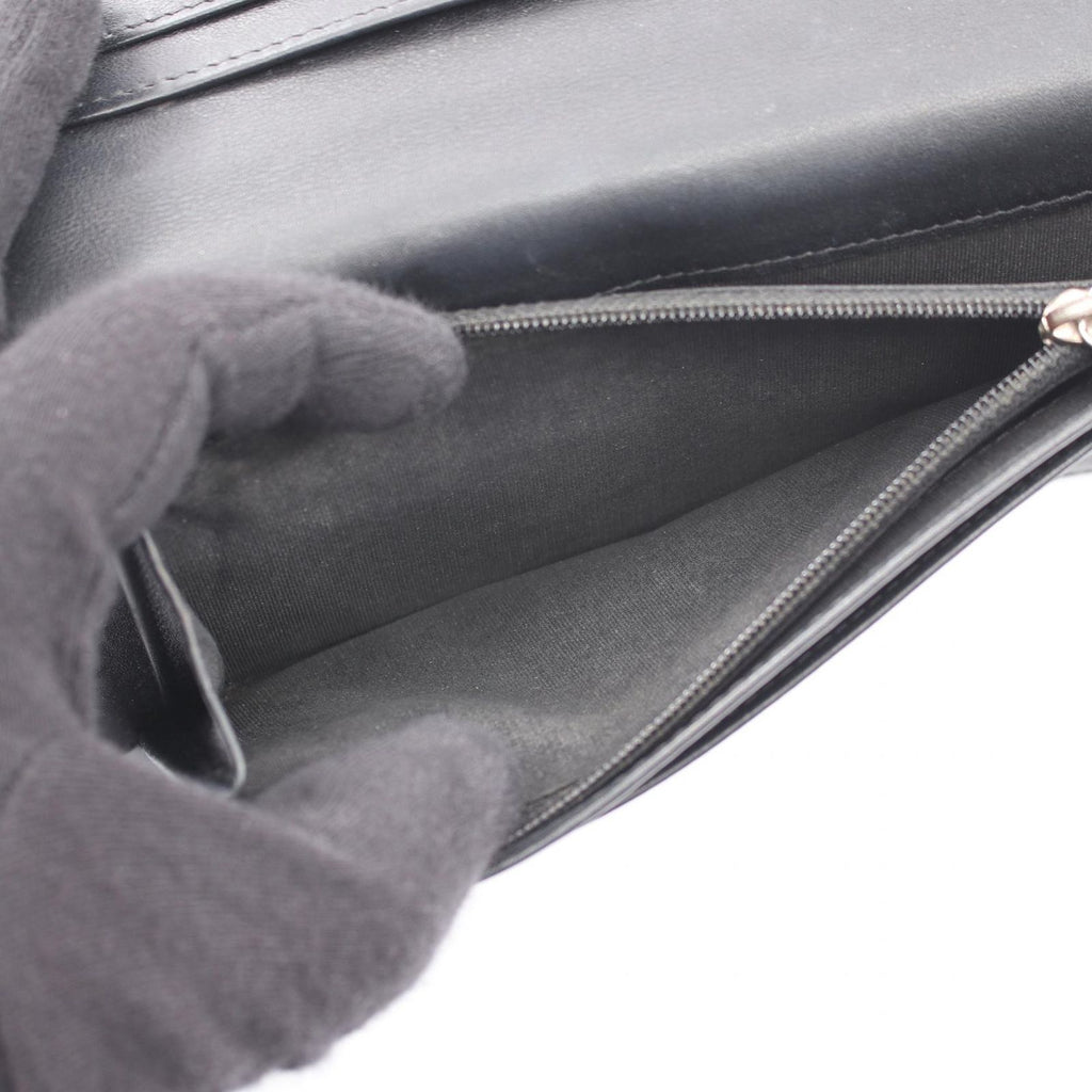 Chanel Bifold Wallet CC Logo Black Calf — view 4