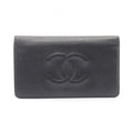 Chanel Bifold Wallet CC Logo Black Calf