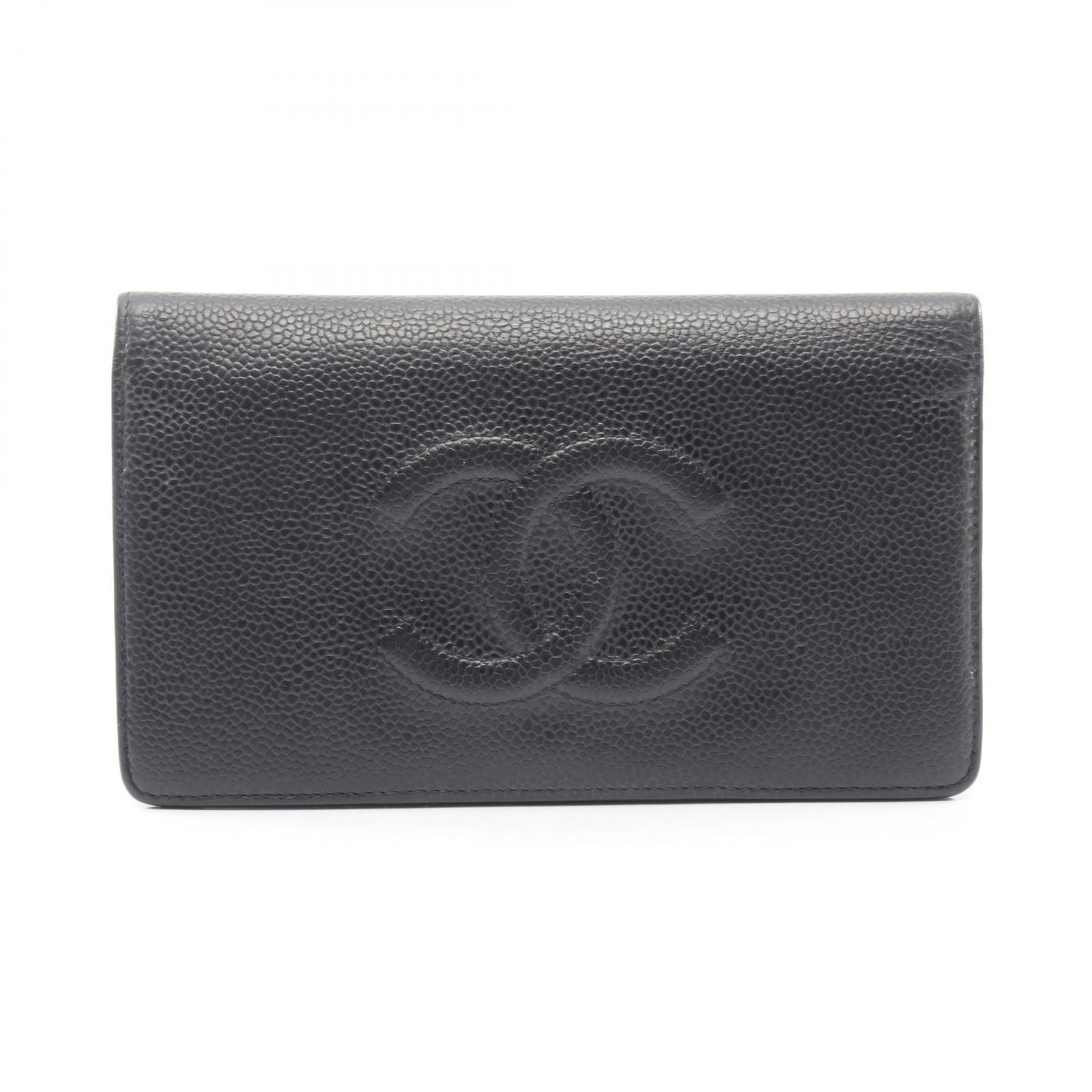 Chanel Bifold Wallet CC Logo Black Calf