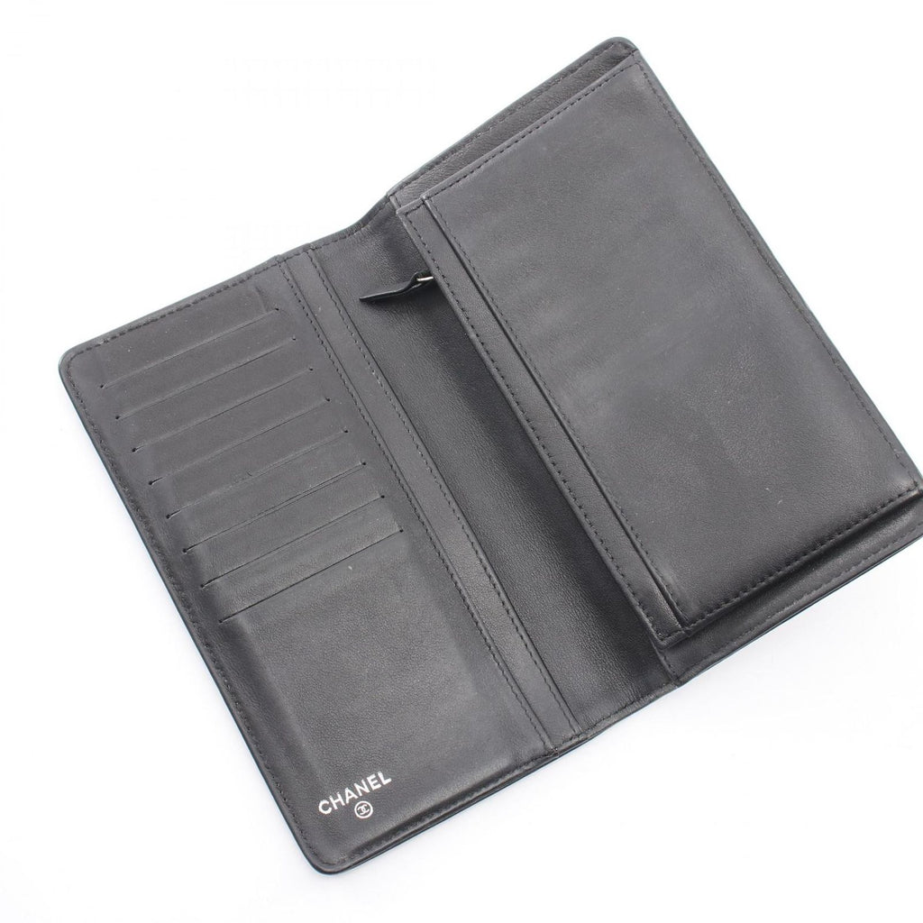 Chanel Bifold Wallet CC Logo Black Calf — view 3