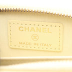 Chanel Coin Case 19 Dizeneuf Quilted Light Yellow Lambskin 19 — view 4