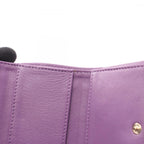 Chanel Trifold Wallet Classic Small Flap Quilted Purple Lambskin — view 8