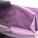 Chanel Trifold Wallet Classic Small Flap Quilted Purple Lambskin — view 9
