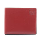 Loewe Billfold Anagram Red Black Leather Bifold Wallet